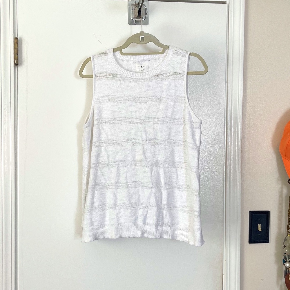 Lou & Grey Knit Striped Sleeveless Top
